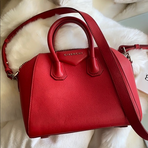 Givenchy Antigona Mini Red Leather 